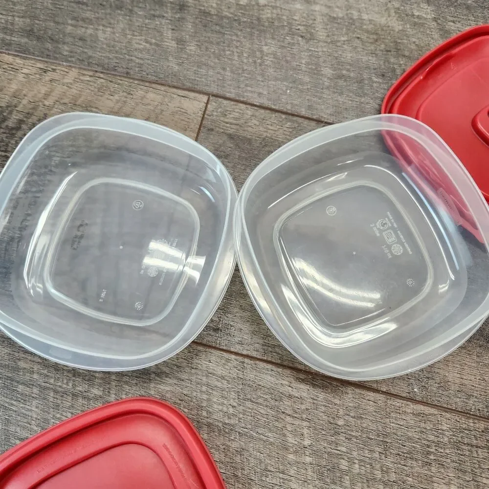 2 Rubbermaid 3 Cup Easy Find Vented Lid Stacking Food Storage Containers